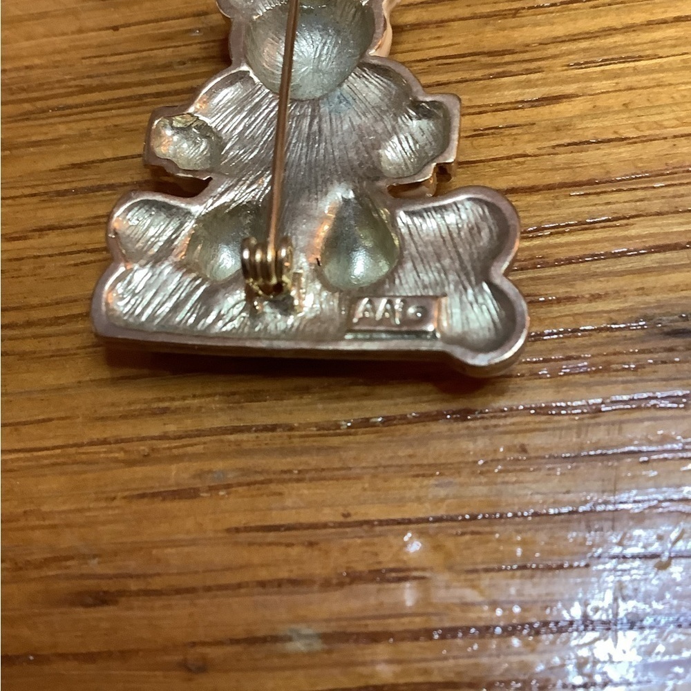 Vintage 90’s Teacher Bear Brooch Signed - Picture 3 of 3